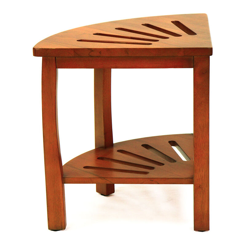 Oceanstar Corner Spa Bench Seat with Storage Shelf.