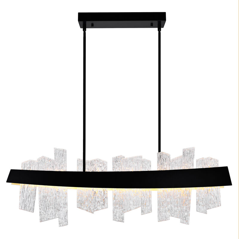 Guadiana 39 in LED Black Chandelier