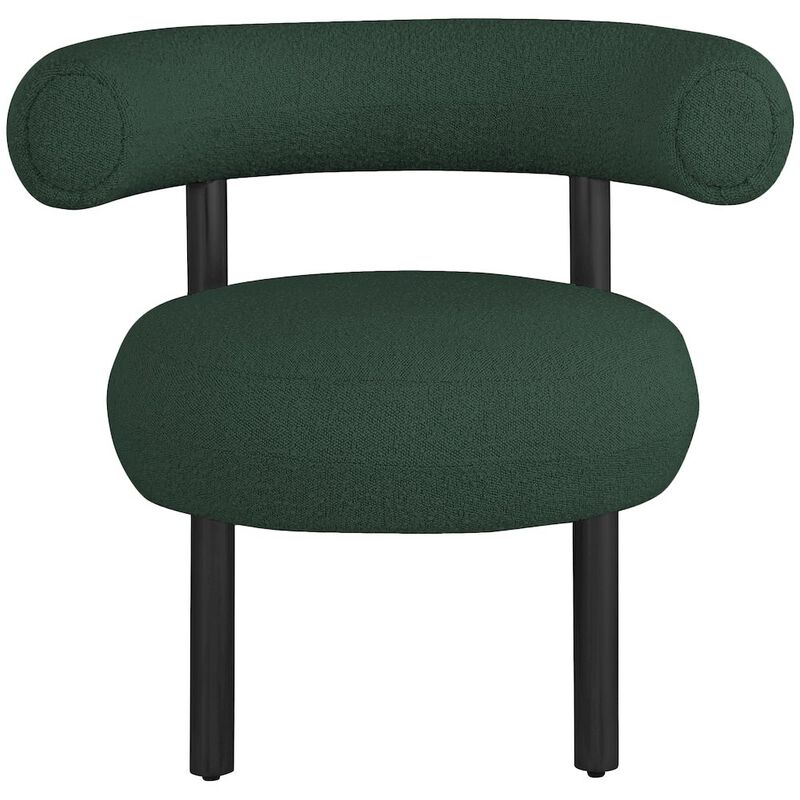 Meridian Furniture Bordeaux Green Boucle Fabric Accent Chair