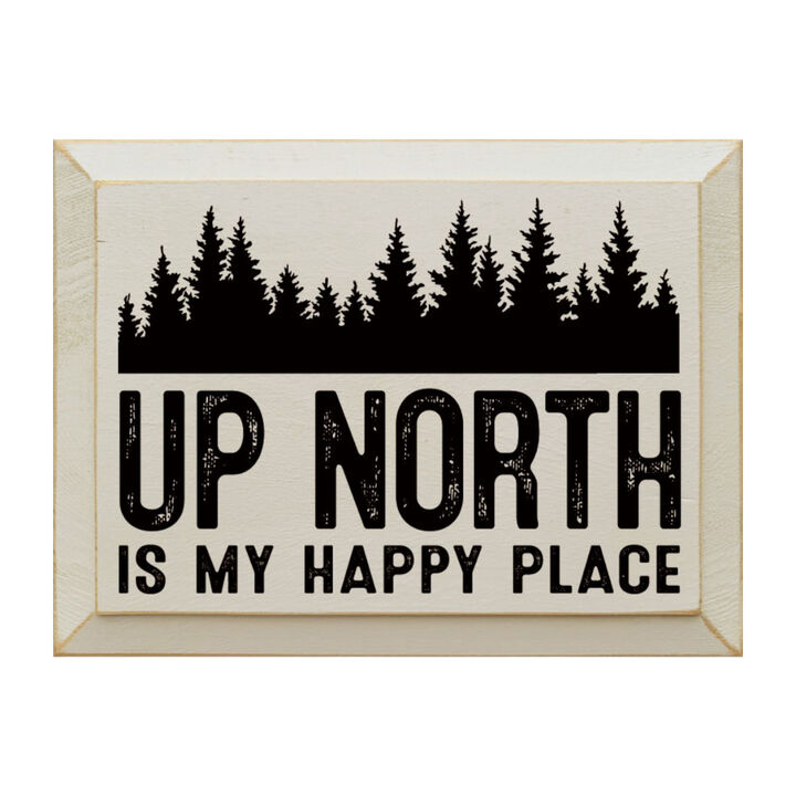 Up North Is My Happy Place Farmhouse Wood Wall Hanging Decor