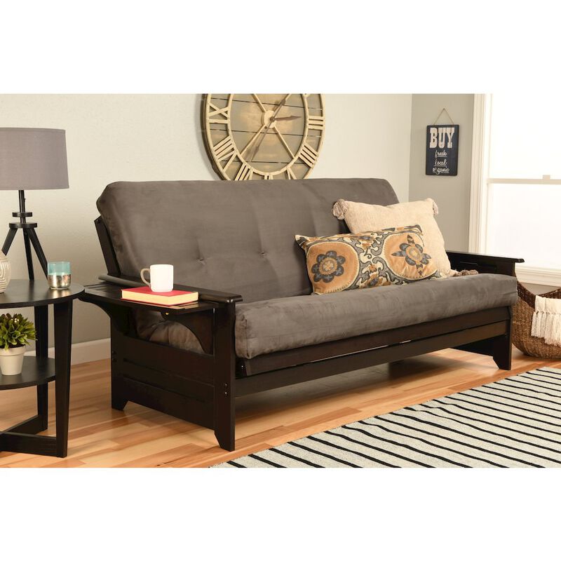 Phoenix Frame-Espresso Finish-Suede Gray Mattress image number 2