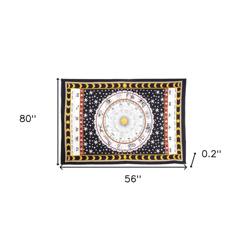 HomeRoots 80" X 56" Cotton Hanging Tapestry image number 2