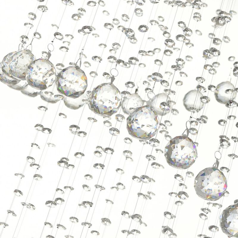 CWI Lighting Double Spiral 9 Light Flush Mount With Chrome Finish