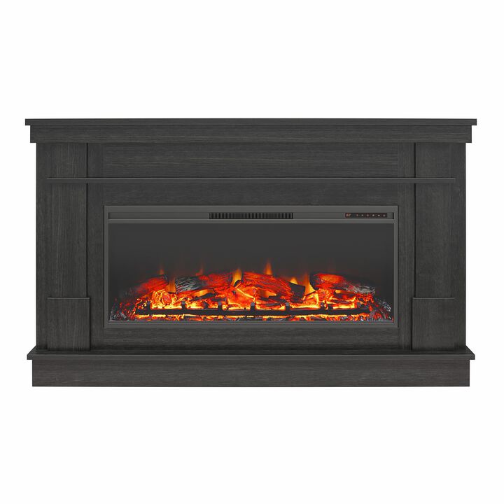 Ameriwood Home Elmcrest Wide Mantel with Linear Electric Fireplace