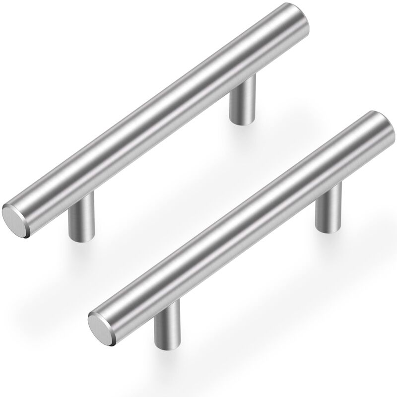 Estmoon 30 Pack Brushed Nickel Cabinet Handles 3 Inch Hole Center Drawer Pulls Stainless Steel Cabinet Pulls Silver Kitchen Hand
