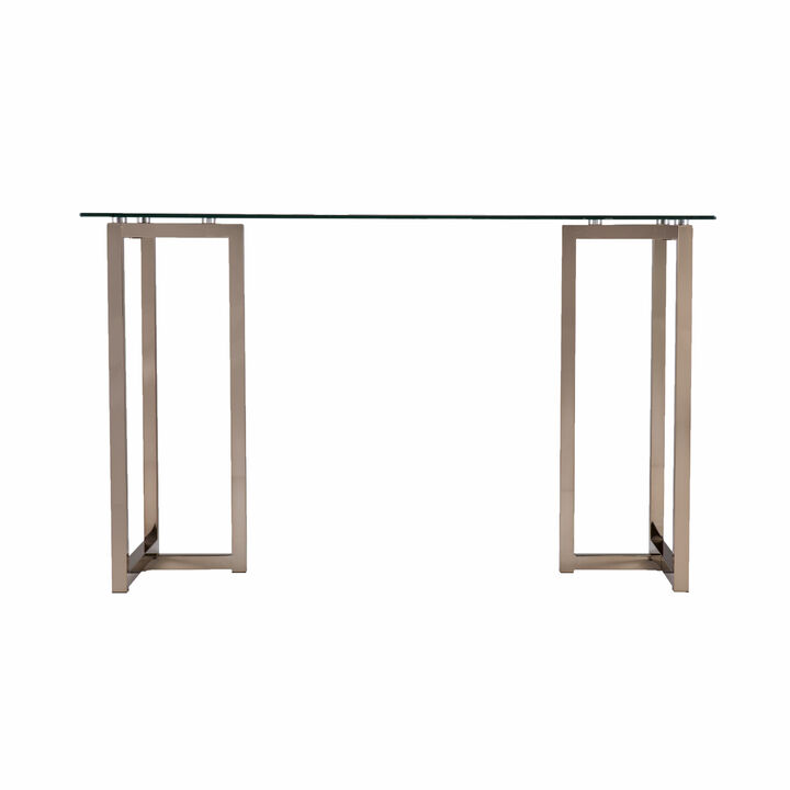 Frosted Glass Writing Desk &ndash; Chic and Functional Home Office Table