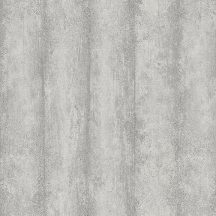 Flint Light Grey Wood Wallpaper
