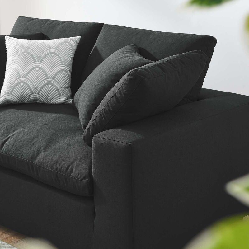Modway EEI-4859-BLK Commix Down Filled Overstuffed Loveseat, Black image number 7