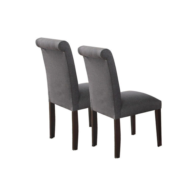 Streamdale Blue Grey Fabric Dining Chairs, Set Of 2
