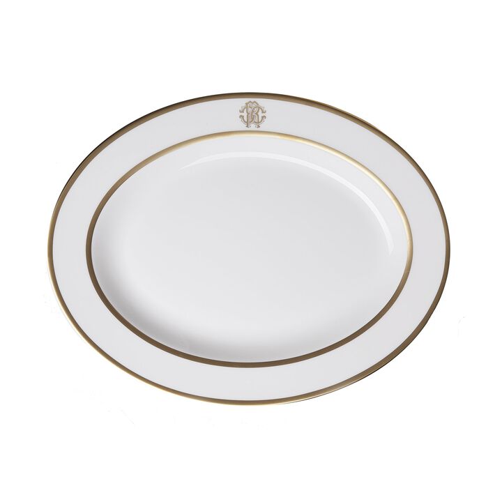 Oval Dish SILK Gold diam. 14.17"