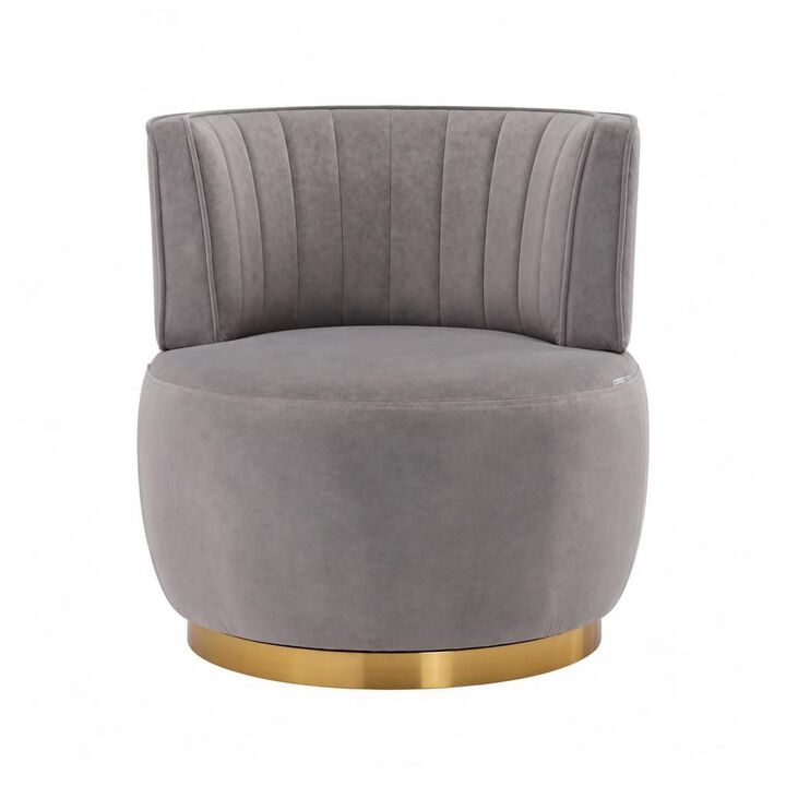 GOODSILO 360 Degree Swivel Barrel Accent Chair, Upholstered Round Armchair for Living Room, Bedroom, Office, Nursery, Lounge, Waiting Rooms