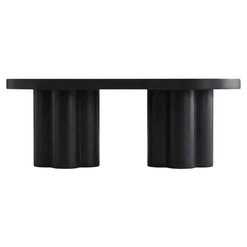 Oval Concrete Coffee Table with Modern Design and Sturdy Surface image number 1