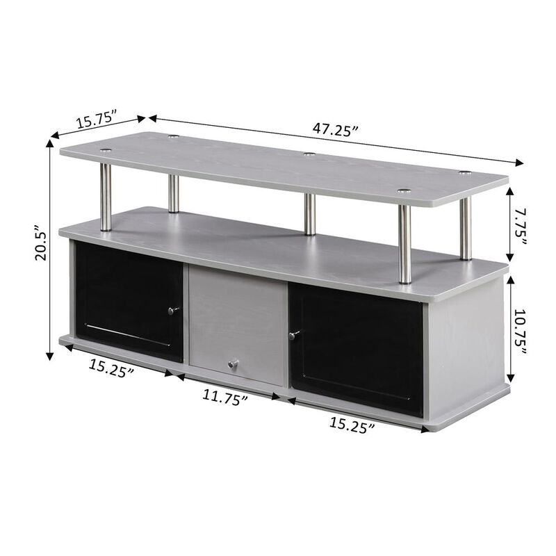 Convience Concept, Inc. TV Stand with 3 Storage Cabinets and Shelf for TVs up to 55 inches