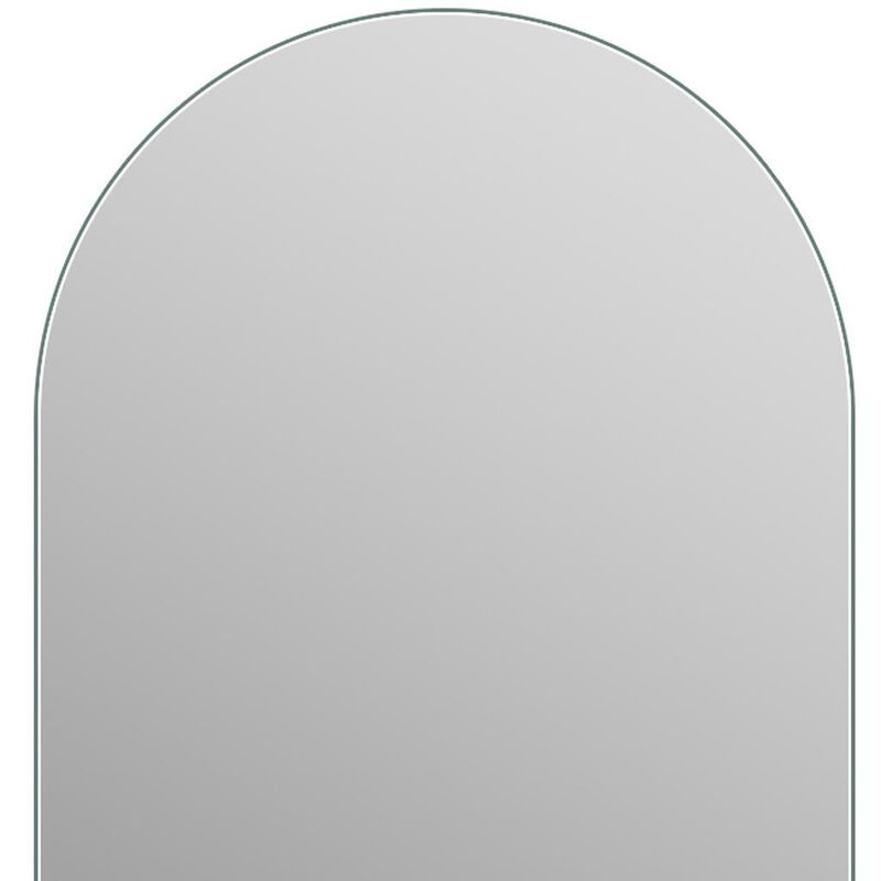HomeRoots 48" Oval Lighted Frameless Anti Fog Bathroom Vanity Mirror image number 2