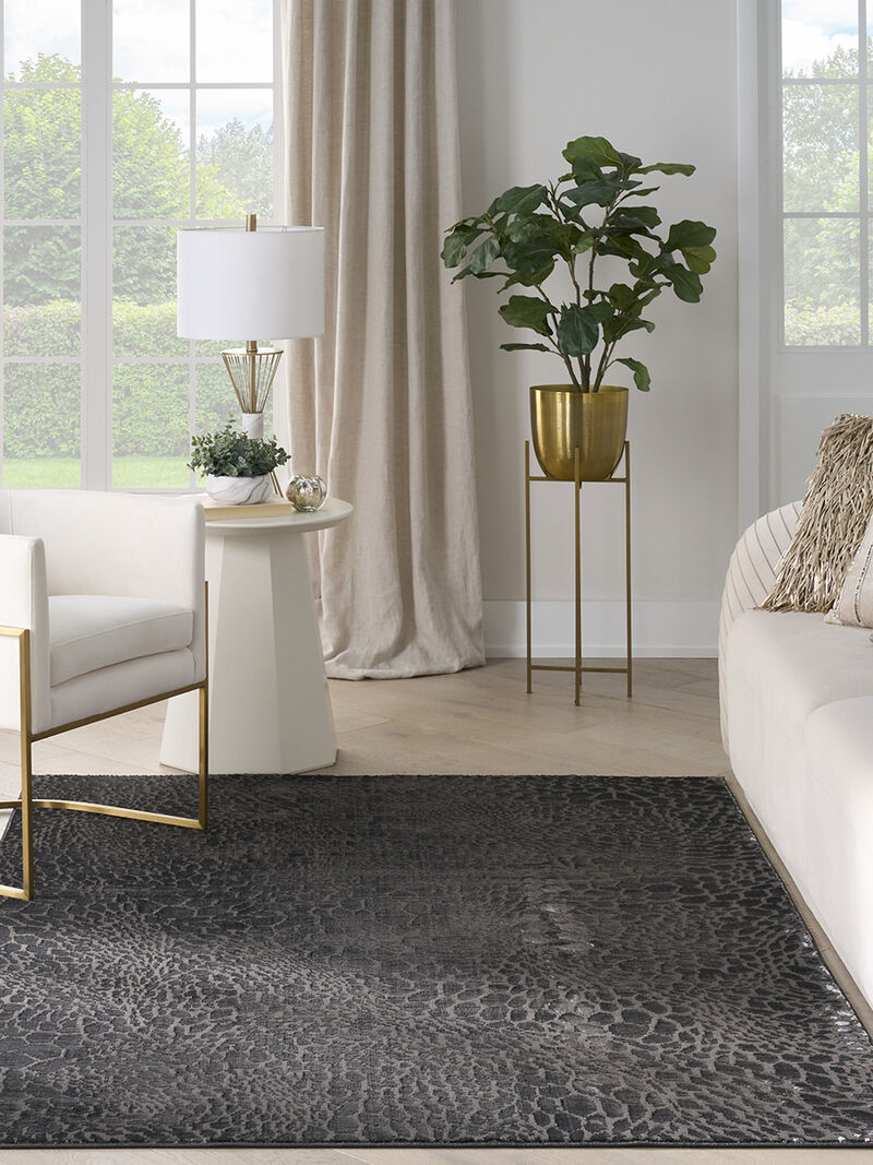 Desire DSR08 Charcoal/Silver 5'3" x 7'3" Rug