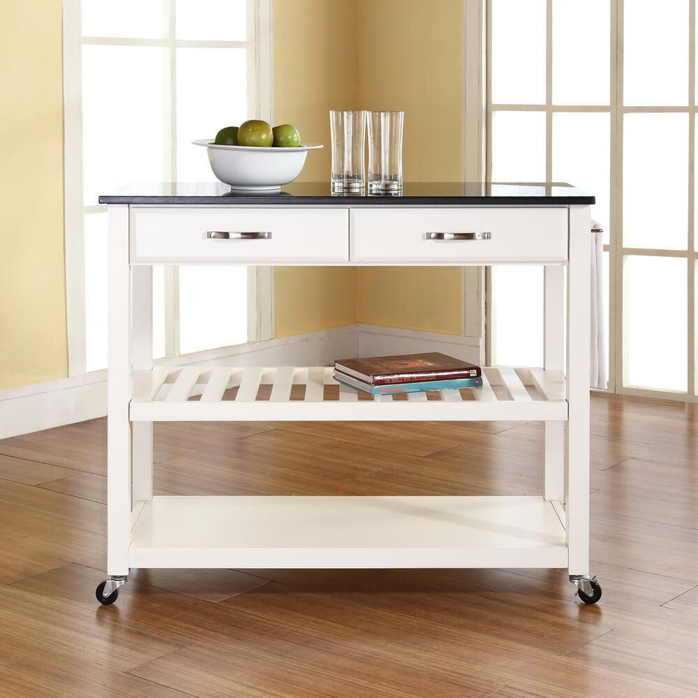 Granite Top Kitchen Prep Rolling Cart - Thumbnail 3