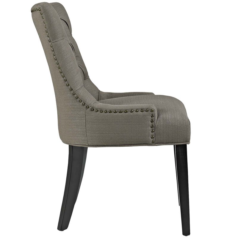 Regent Fabric Dining Chair, Beige-Benzara image number 1