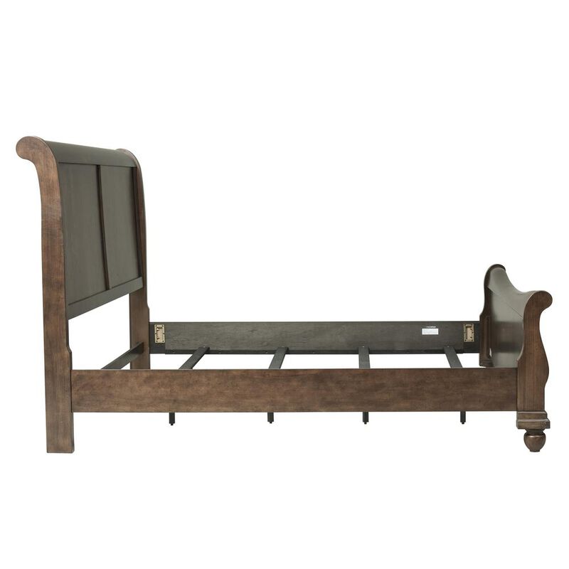 Liberty Furniture Rustic Traditions Queen Sleigh Bed in Rustic Cherry image number 2