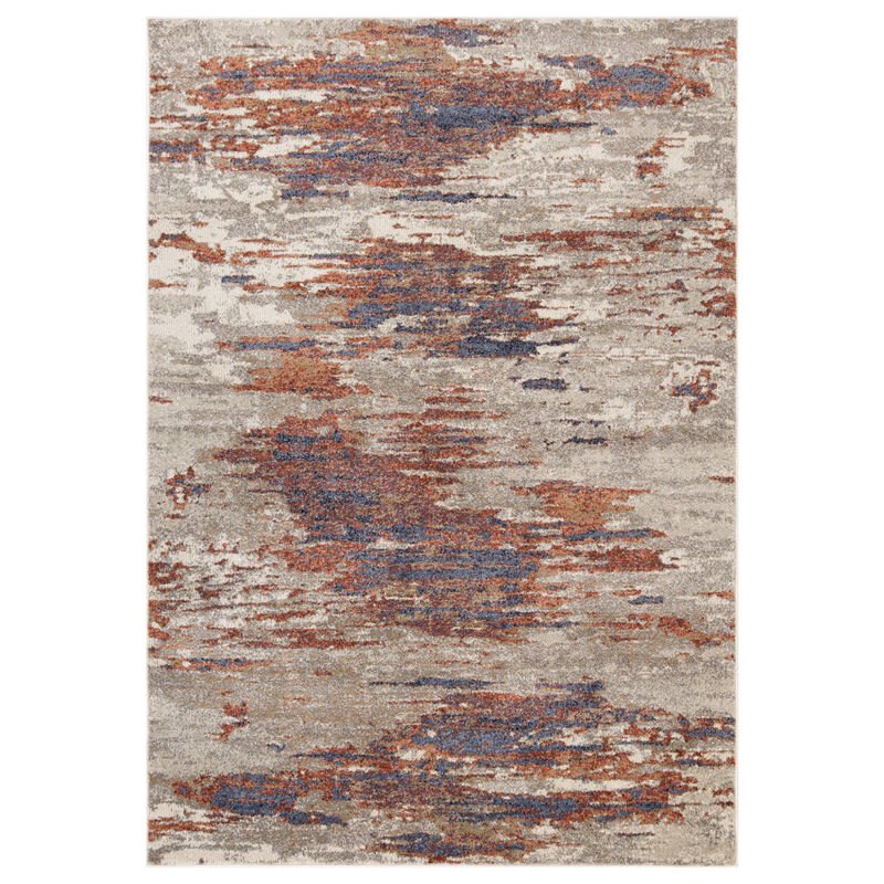 2 x 3 Beige Abstract Power Loom Area Rug image number 0