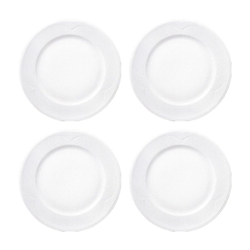 Saturn dia.8.5" Round White Porcelain Plate (Set of 4) image number 0