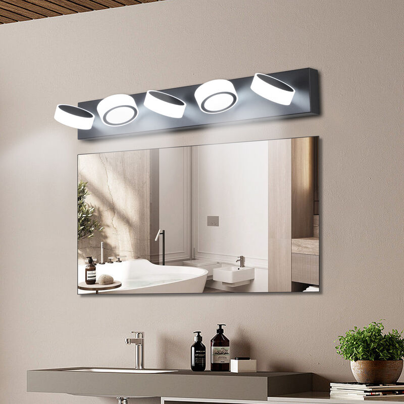 ELEMENT ACE Modern 5-Light LED Vanity Light Fixture, Wall Mounted Dimmable Indoor Lighting for Bathroom Mirror, Shower, Living Room and Dressing Room Use image number 6