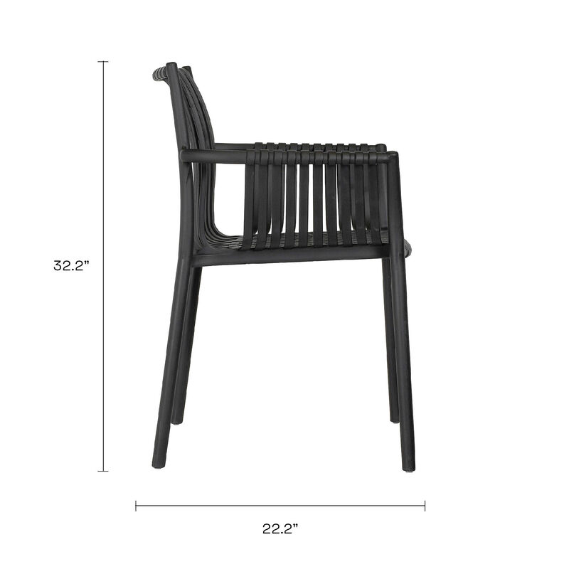 STACKABLE OUTDOOR & INDOOR WEAVE CHAIR (Set of 2)