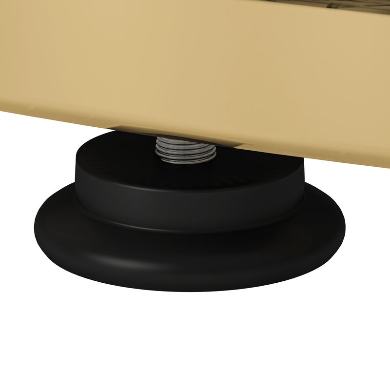 GOODSILO Modern Rectangle Tempered Glass Coffee Table with Sturdy Ring-Shaped Metal Frame Sleek Center Table for Living Room Bedroom Office Use image number 8