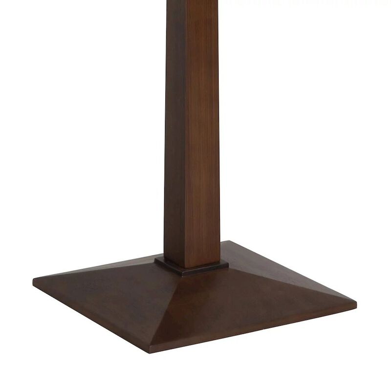 NOVA OF CALIFORNIA Taper Floor Lamp - Dark Walnut Wood Finish, Weathered Brass