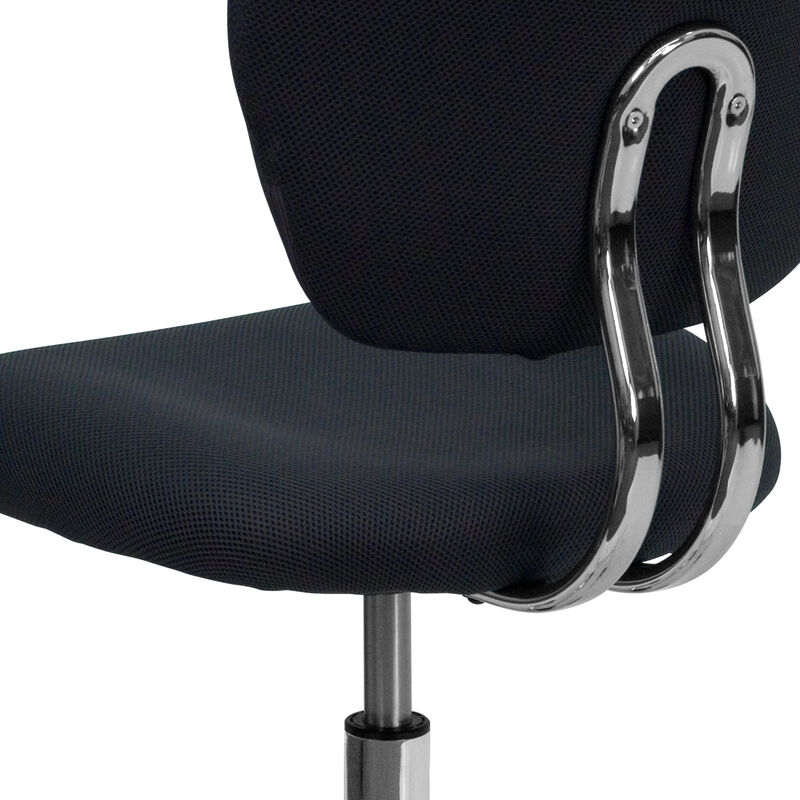 Beverly Mid-Back Gray Mesh Padded Swivel Task Office Chair with Chrome Base image number 8