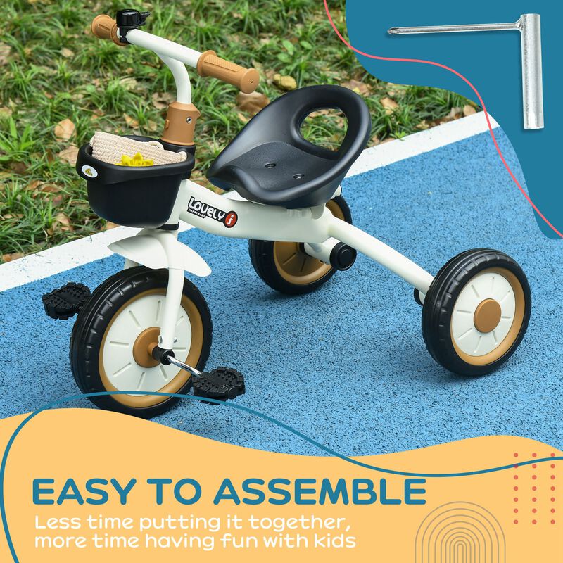 BreeBe Kids Adjustable Tricycle with Bell & Basket image number 6