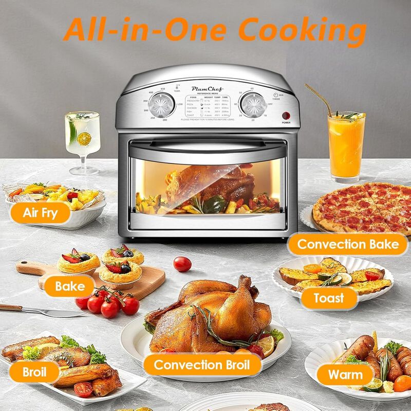 12.5 Quart 7-in-1 Convection Stainless Steel Toaster Oven with 5 Pre-Set Menus, 1500W image number 4
