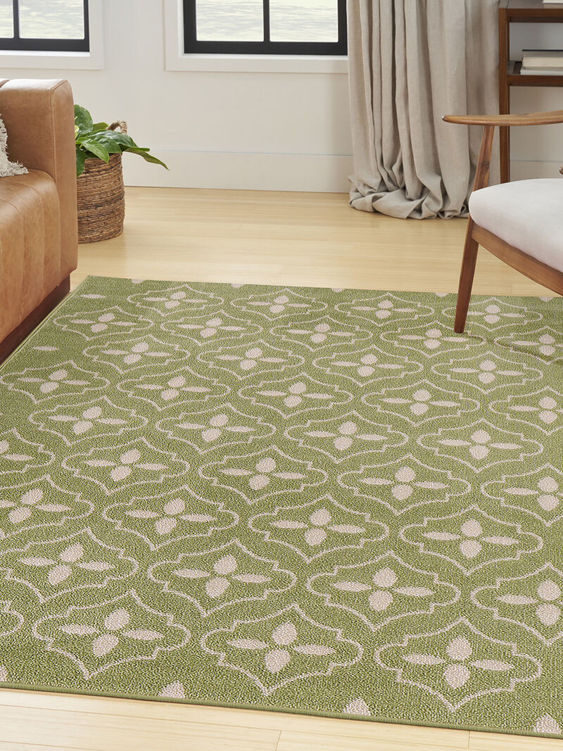 Nourison Essentials NRE04 Green/Ivory 4' x 6' Rug