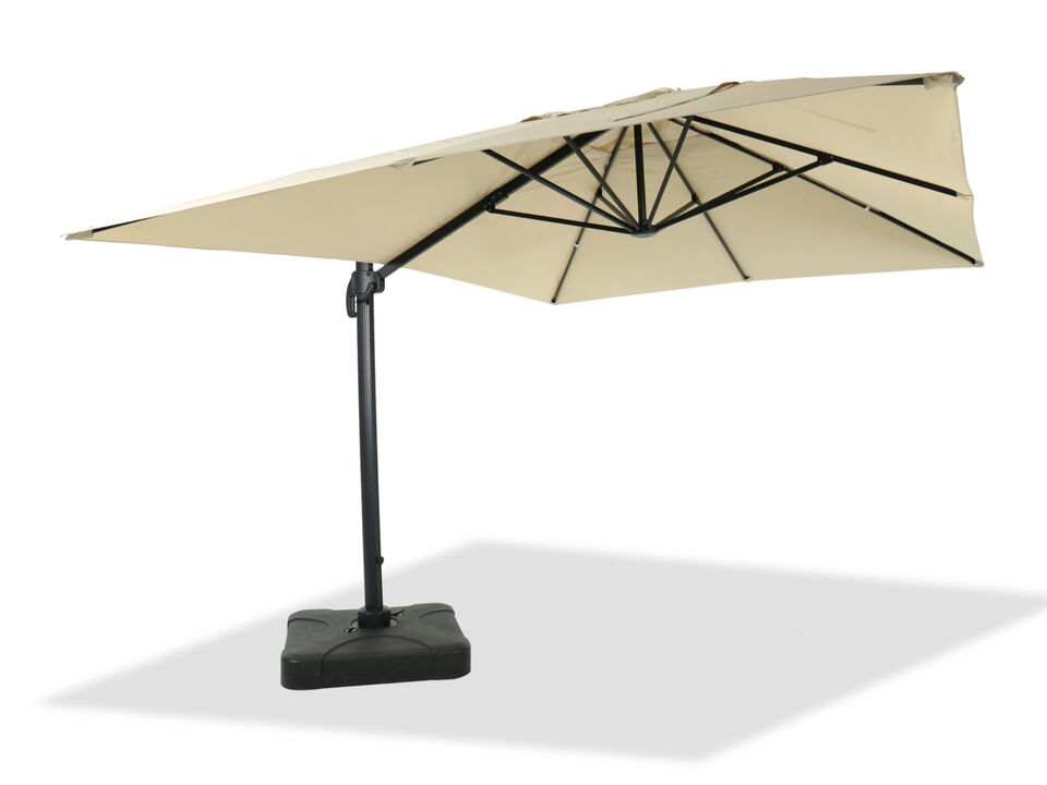 Beige 10X13 Umbrella with Stand