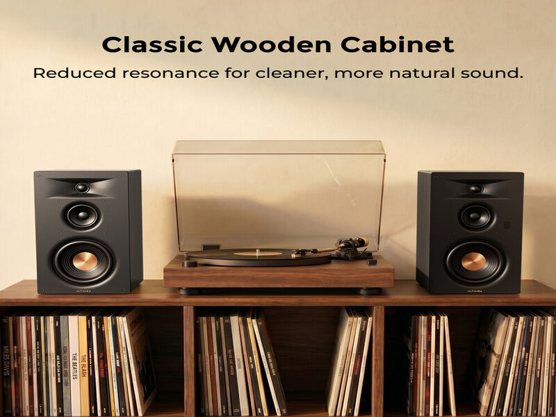ULTIMEA BS-3 3-Way Powered Bookshelf Speakers, 70W RMS with 5.25" Woofer, HDMI ARC, Bluetooth 6.0, Auracast, App Control, BassMX image number 5