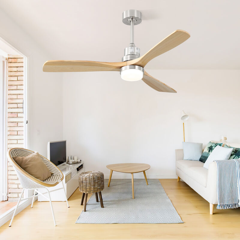 ELEMENT ACE 52 Inch Ceiling Fan With Dimmable LED Light and 6-Speed Remote Featuring Energy-Efficient DC Motor image number 3