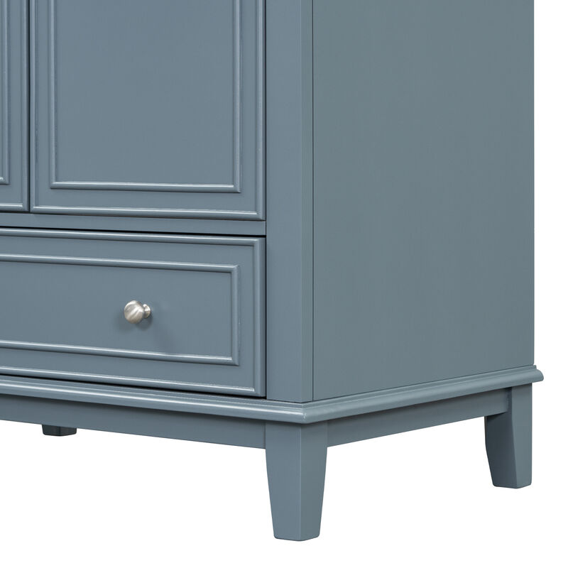 Merax Bathroom Vanity Base (No Sink) Multi-Functional Cabinet with Doors & Drawer