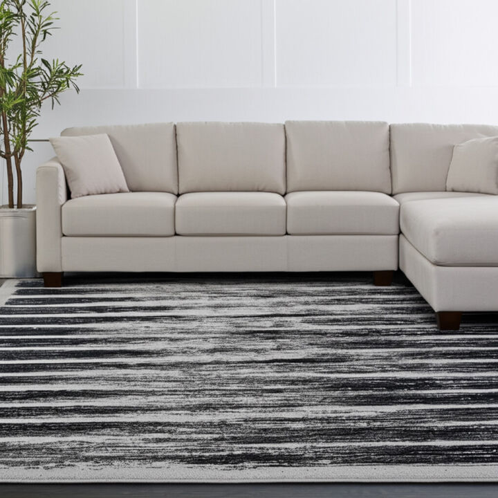 HomeRoots Abstract Distressed Area Rug