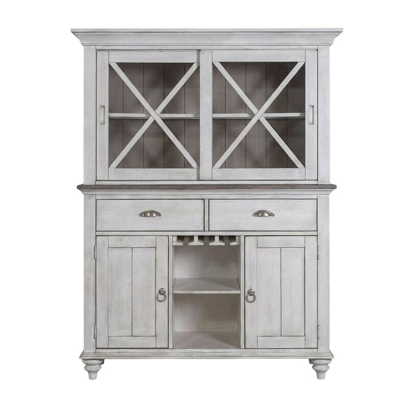 Liberty Furniture Traditional Rubberwood Hutch & Buffet in Pine Veneers for Dining Room Storage image number 3