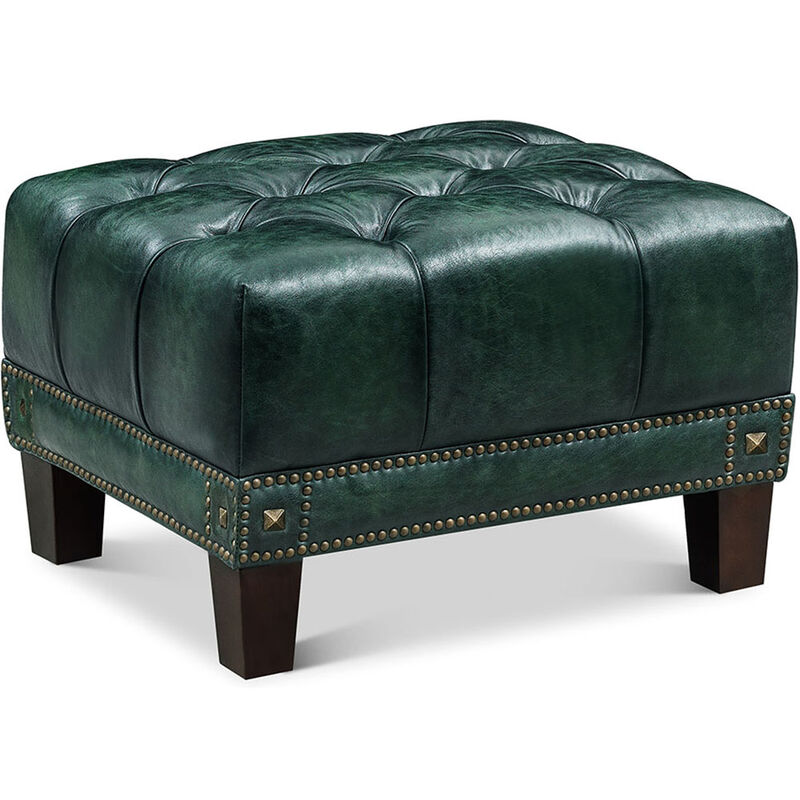 Picadilly Top Grain Leather Ottoman image number 1
