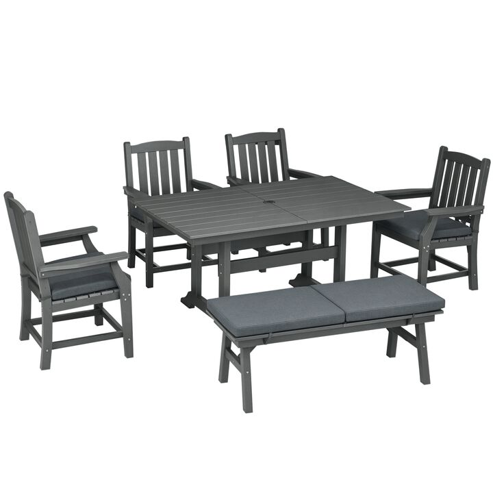 Hivvago 6-Piece Outdoor Dining Set with Cushions