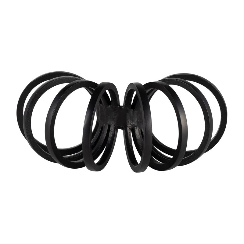Metal,11",slinky Ring Deco,black image number 4