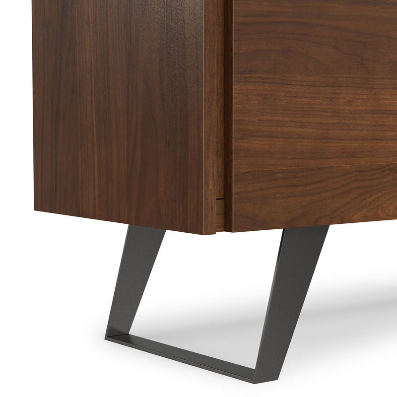 Lowry SOLID WOOD and Metal 39 inch Wide Modern Industrial Medium Storage Cabinet in Walnut Veneer image number 9