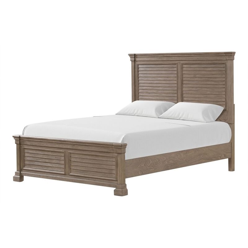 Queen Bedroom Set, Gray, Dark Bronze Wood, 2 Piece Set with Nightstand image number 2