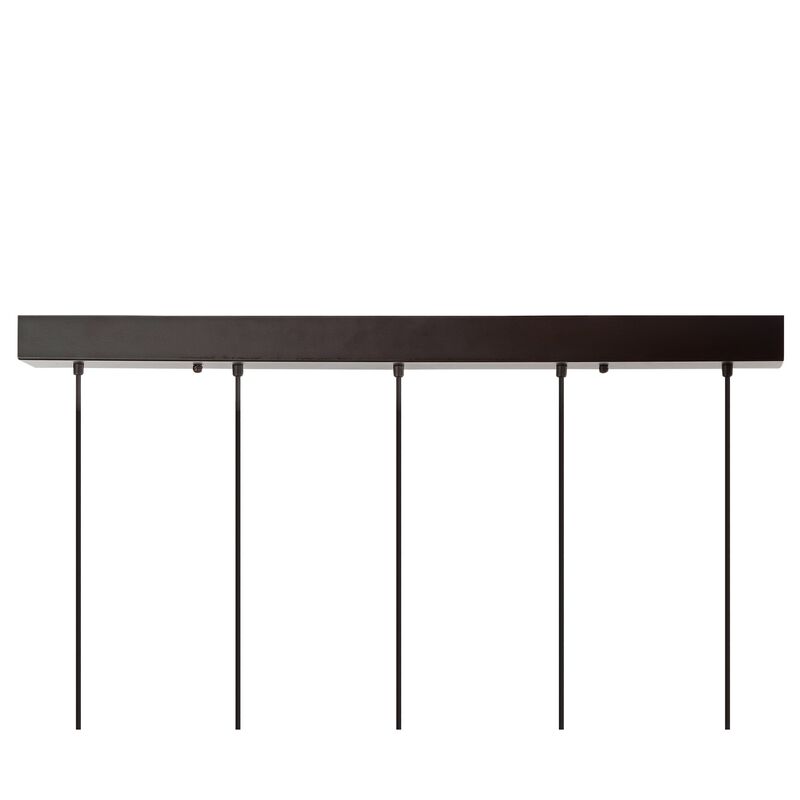 Gaines 5-Light Farmhouse Industrial Iron Mason Jar Linear LED Pendant