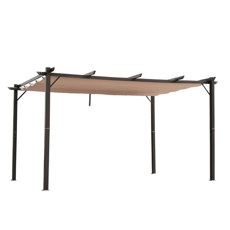 Hivvago 10x10 Patio Gazebo with Curtains & Ventilated Roof image number 0