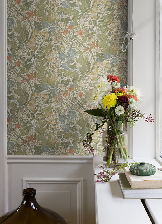 Elise Cream Nouveau Gardens Wallpaper