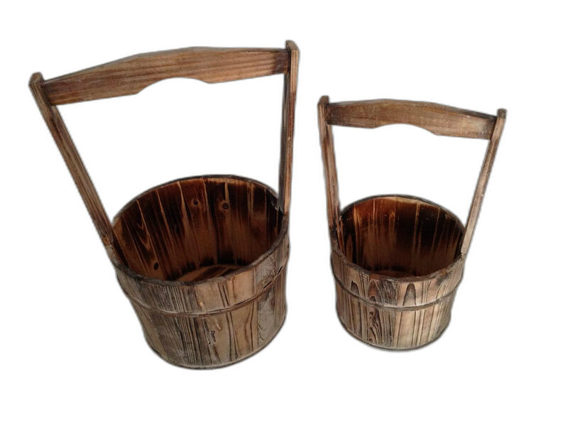 2-Piece Wooden Garden Planter &ndash; Decorative Planter Boxes for Patio or Balcony