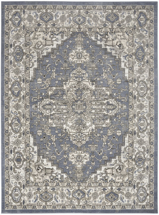 Quarry QUA05 Blue 6' x 9' Rug