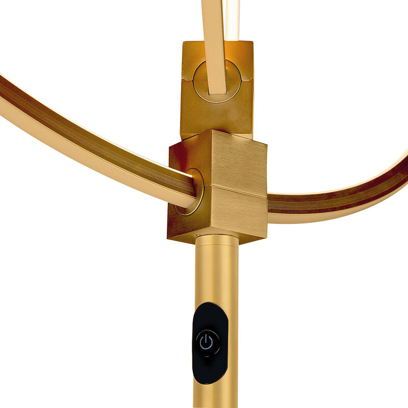 Eclipse Gold Brass LED Floor Lamp