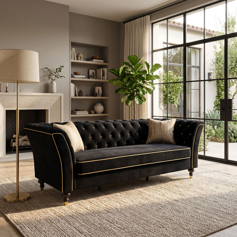 Pruvaf Large 89.5" 3 Person Couch image number 2